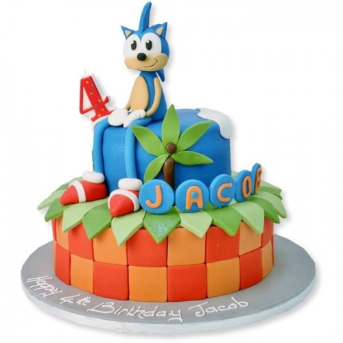Sonic Hedgehog Fondant Cake Delivery in Delhi