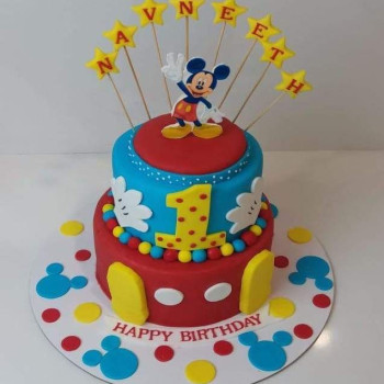 Mickey Mouse Fondant Theme Cake Mickey Mouse Fondant Theme Cake