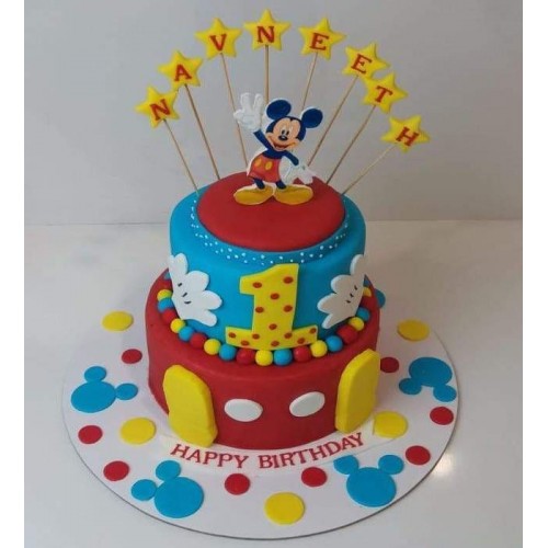 Mickey Mouse Fondant Theme Cake Delivery in Delhi