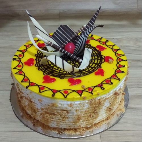 Butterscotch Birthday Jelly Cake Delivery in Delhi NCR