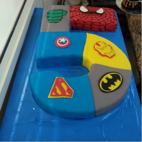 5 Number Avengers birthday Cake Delivery in Delhi