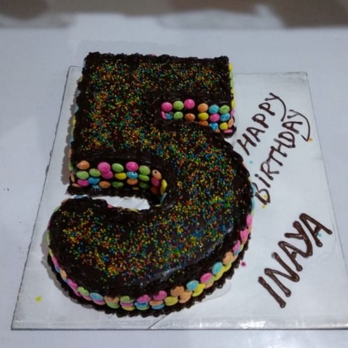 5 Number Chocolate Cake Delivery in Delhi