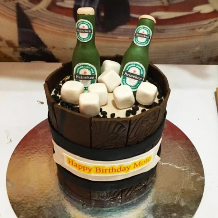 Happy Birthday Beer Cake | Beer Themed Birthday Cake for Him