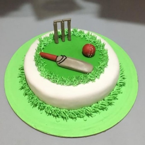 Cricket Pitch Fondant Cake Delivery in Delhi