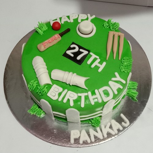 Cricket Theme Fondant Cake Delivery in Delhi NCR