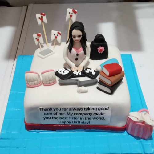 Dentist Girl Theme Cake Delivery in Delhi