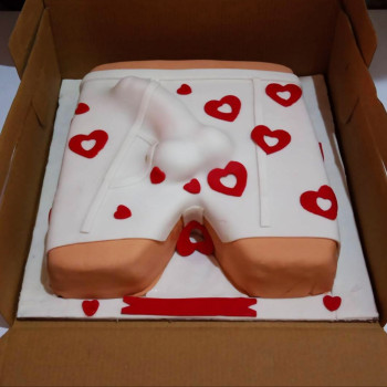 Dick in Underwear Fondant Cake