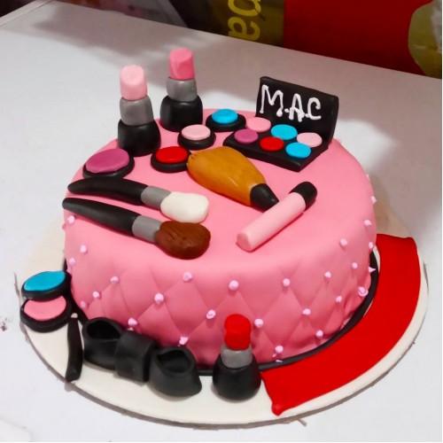 MAC Makeup Kit Fondant Cake Delivery in Delhi