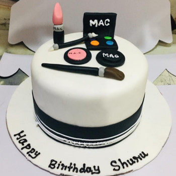 MAC Makeup Theme Fondant Cake MAC Makeup Theme Fondant Cake