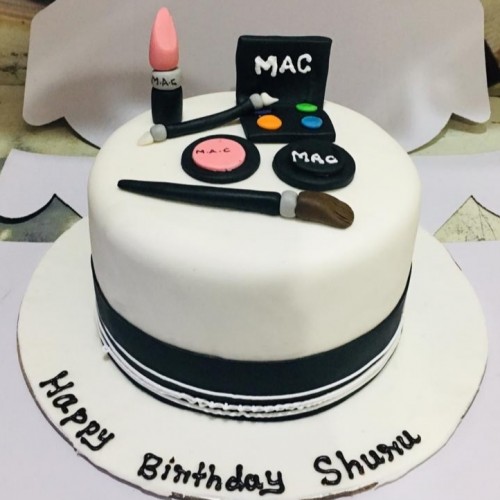 MAC Makeup Theme Fondant Cake Delivery in Delhi