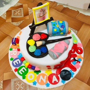 Paint Pallet Theme Cake Paint Pallet Theme Cake