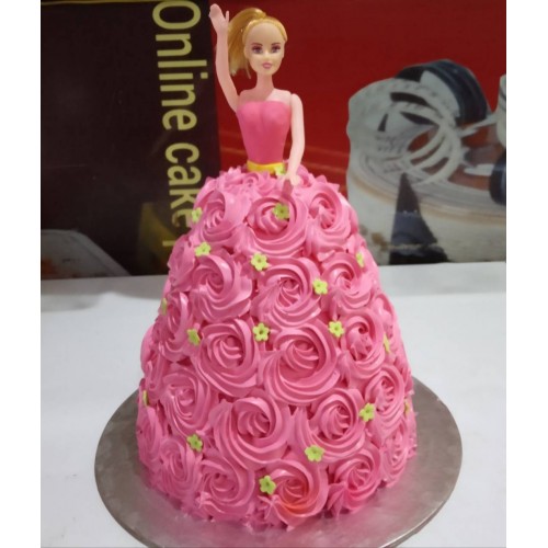 Pink Barbie Cake Delivery in Delhi