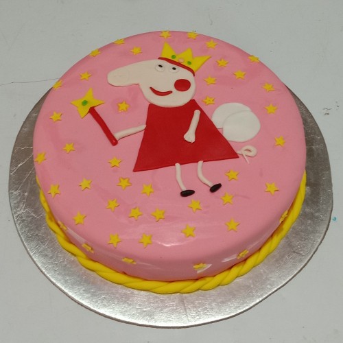 Pink Peppa Pig Angel Cake Delivery in Delhi