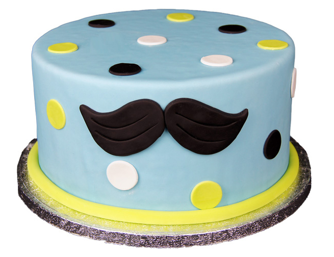 Moustache cake 1