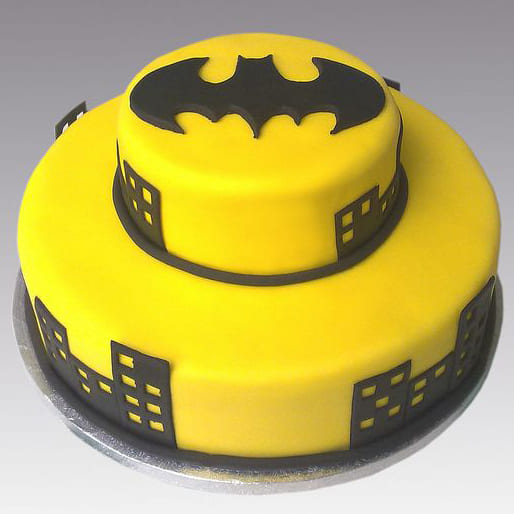 2 Tier Batman Fondant Cake Delivery in Delhi NCR - ₹3, Cake Express