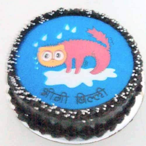 Bheegi Billi Cartoon Photo Cake Delivery in Delhi NCR - ₹ Cake Express