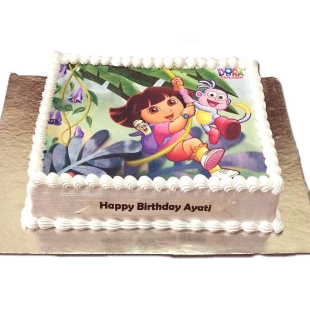 2 Tier Dora Theme Cake Online | Yummycake